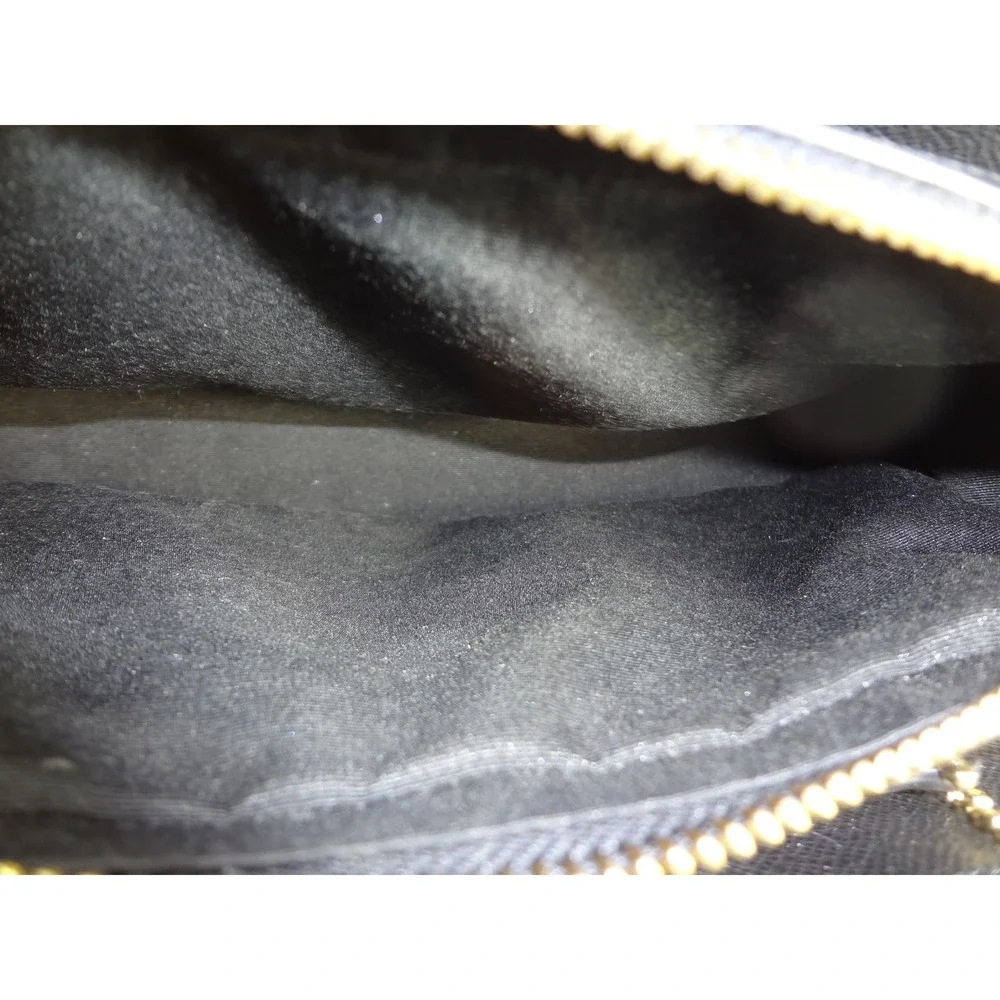 COACH Mini Lillie Carryall Handbag Crossbody Satchel Black Crossgrain‎ Leather